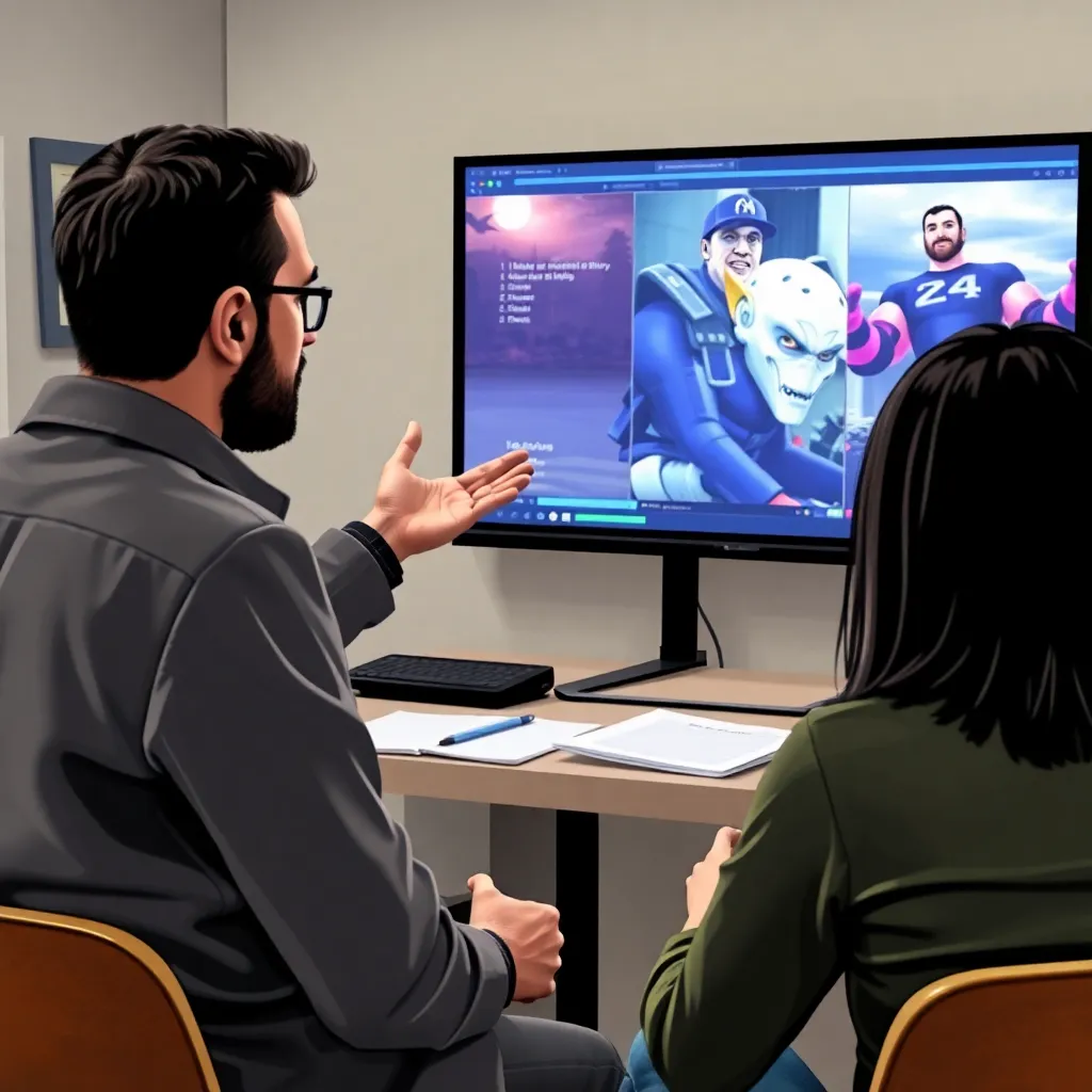 Aula de formación en medios interactivos con estudiantes