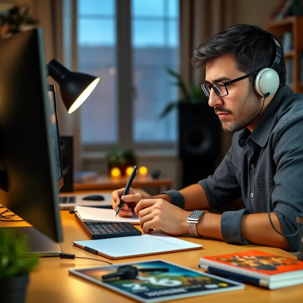 Persona evaluando gameplay con notas estructuradas